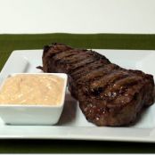 grilled steak with yum yum sauce