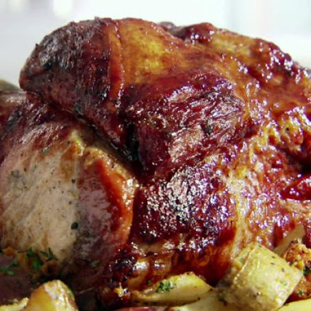 Pork Roast with Apple Mustard Glaze