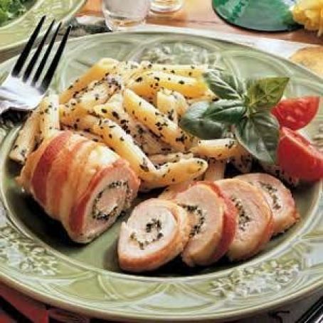 Bacon Wrapped Chicken with Blue Cheese and Pecans (Rachel Ray's)