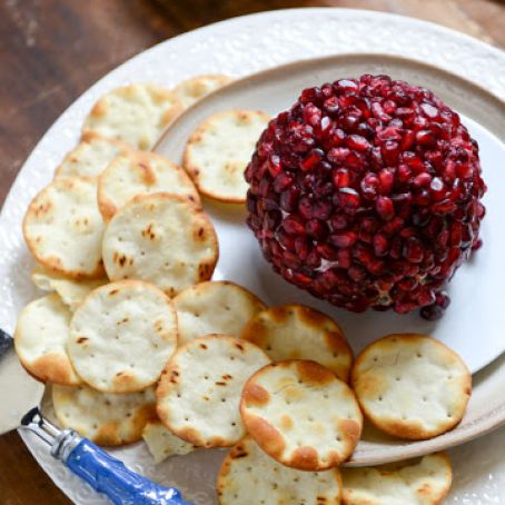 Pomegranate Jeweled Cheeseball