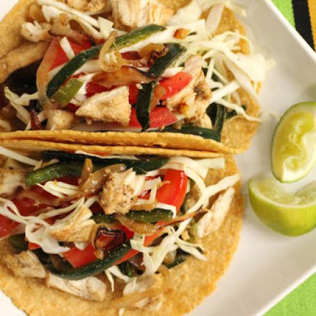 Poblano Pepper and Chicken Soft Tacos