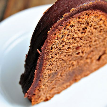 Chocolate Pound Cake with Fudge Icing