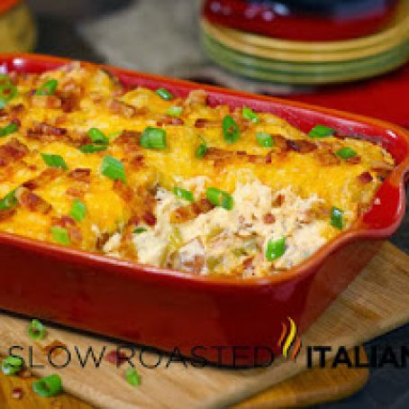 Fully Loaded Extreme Cheesy Potato Casserole