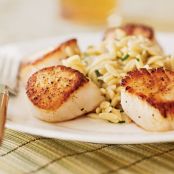 Seared Scallops with Lemon Orzo