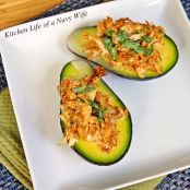 Stuffed Avocados with Cilantro (or Parsley) Cream Sauce