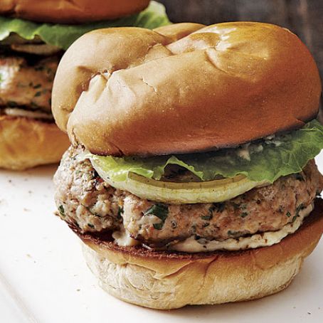 Smoky Pork Burgers with Grilled Sweet Onion