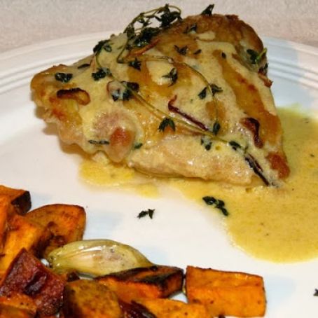 keller Crispy Braised Chicken Thighs with Olives, Lemon and Fennel