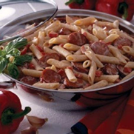 Spicy Sausage Pasta Alfredo
