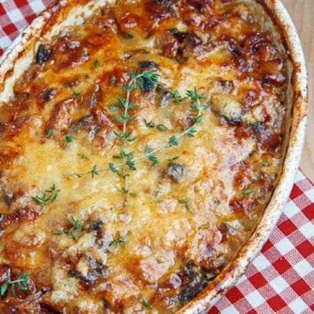 Pancetta and Porcini Potato Gratin