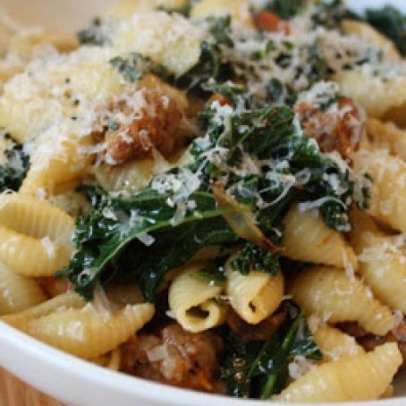 Pasta with Kale and Turkey Sausage