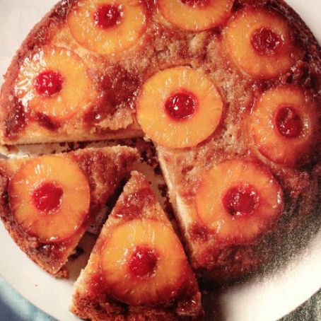 Cake: Pecan Pineapple Upside-down Cake