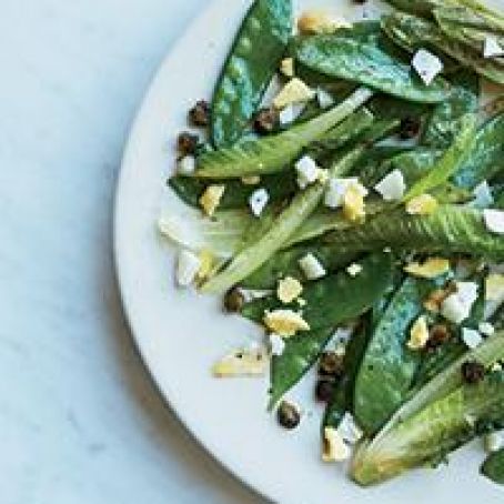 Stir-Fried Snow Peas and Romaine