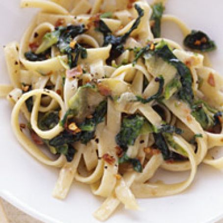 Fettuccine with Escarole and Brie