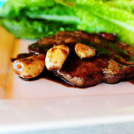 Garlic, Balsamic and Red Wine Pork Chops