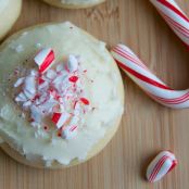 Peppermint Frosted Sugar Cookies