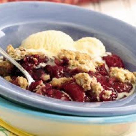 Apple-Raspberry Cookie Cobbler