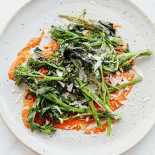 Grilled Broccoli Rabe with Salsa Rossa