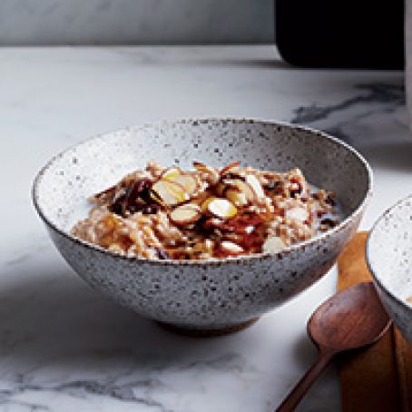Creamy Steel-Cut Oats with Dried Cherries and Almonds