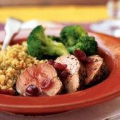 Roasted Pork Tenderloin Medalions with Dried Cranberry Sauce
