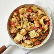 SKILLET CHICKEN AND RAVIOLI