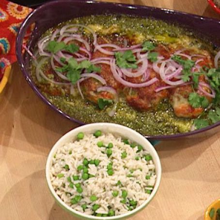 Cheesy Chicken in Poblano Sauce