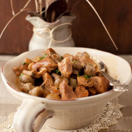 VEAL-Dilled Veal Stew with Mushrooms