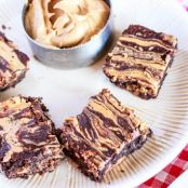 Skinny Peanut Butter Swirl Brownies