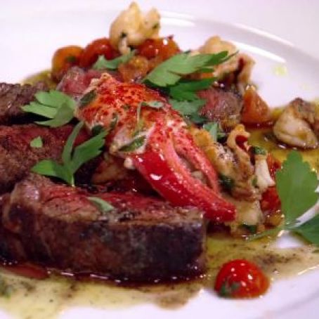 Grilled Rib-eye with Fra Diavolo Lobster Relish