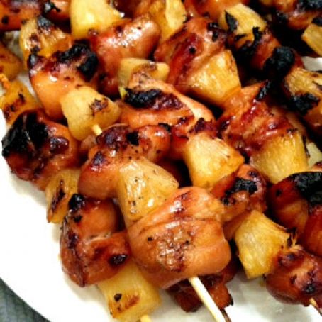 Hawaiian Chicken and Pineapple Skewers