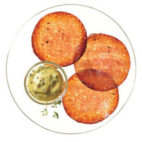 SALAMI*****Crispy Salami Chips w/Thyme Mustard