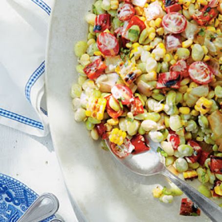 Grilled Corn & Butter Bean Salad