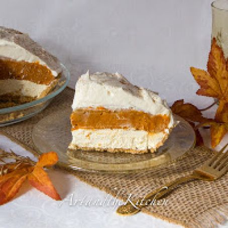 No Bake Triple Layer Pumpkin Pie