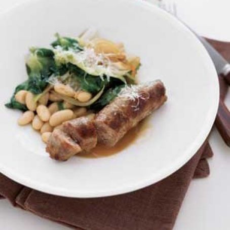 Sausage With Escarole and White Beans
