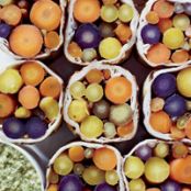 Grilled Baby Carrot Wraps with Poblano Cream