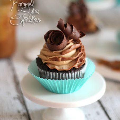 Karamel Sutra Cupcakes (Chocolate and Caramel Swirl Cupcakes)