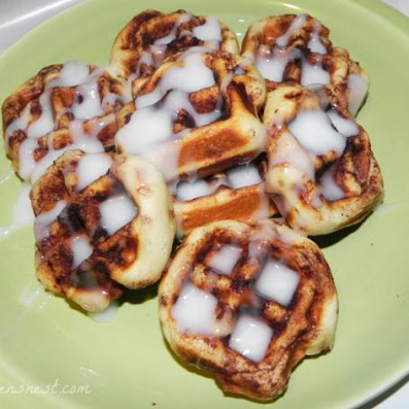 Cinnamon Roll Waffles