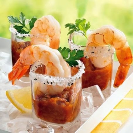 Margarita Shot glass shrimp