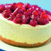 Lemon Cheesecake with Raspberry Sauce