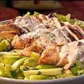 Roasted Chicken with Honey-Mint Dressing with Green Apple-Parsley Salad with Bacon