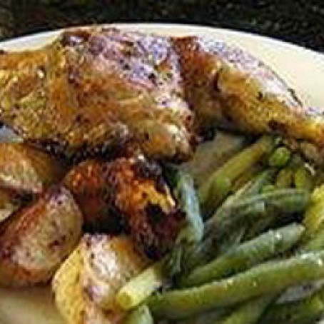 Roasted Chicken Quarters With Garlic and Herbs