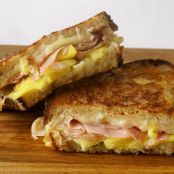 Grilled Ham, Cheese, Pineapple Sandwich