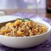 Butternut Squash Risotto with Pancetta and Jack Cheese