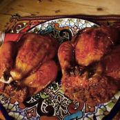 Roasted Cornish Hens with Chorizo Cornbread Stuffing