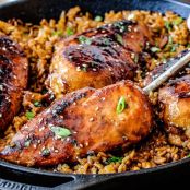 One Pot Teriyaki Chicken and Pineapple Rice