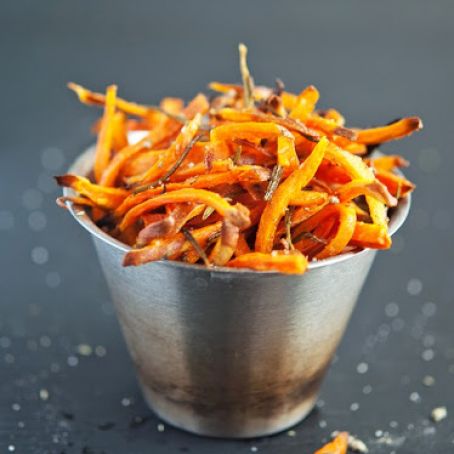 Crispy Baked Sweet Potato Shoestring Fries