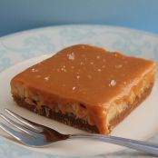 Salted Caramel Dulce de Leche Cheesecake Bars