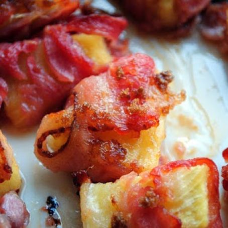 Bacon Wrapped Pineapple Bites