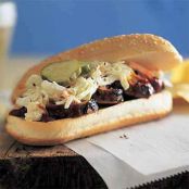 Barbecue Pork-and-Coleslaw Hoagies