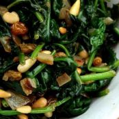 Spinach with Raisins and Pine Nuts