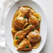 Braised Chicken in Lemon-Basil Sauce